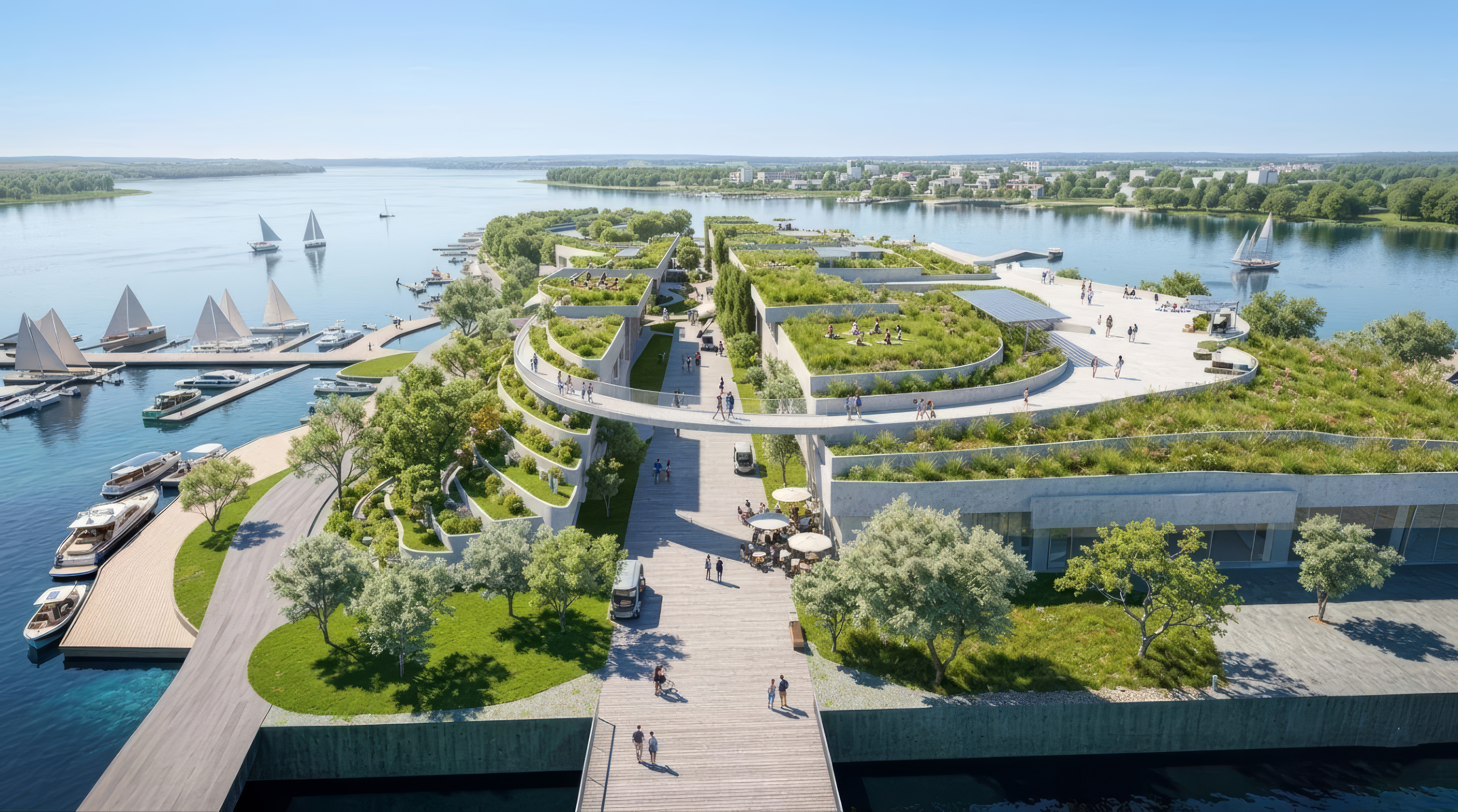 What is included in a resort island masterplan concept